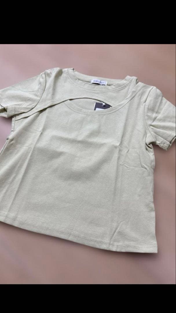 every coco カットアウト半袖Tシャツ イエロー F — image 2