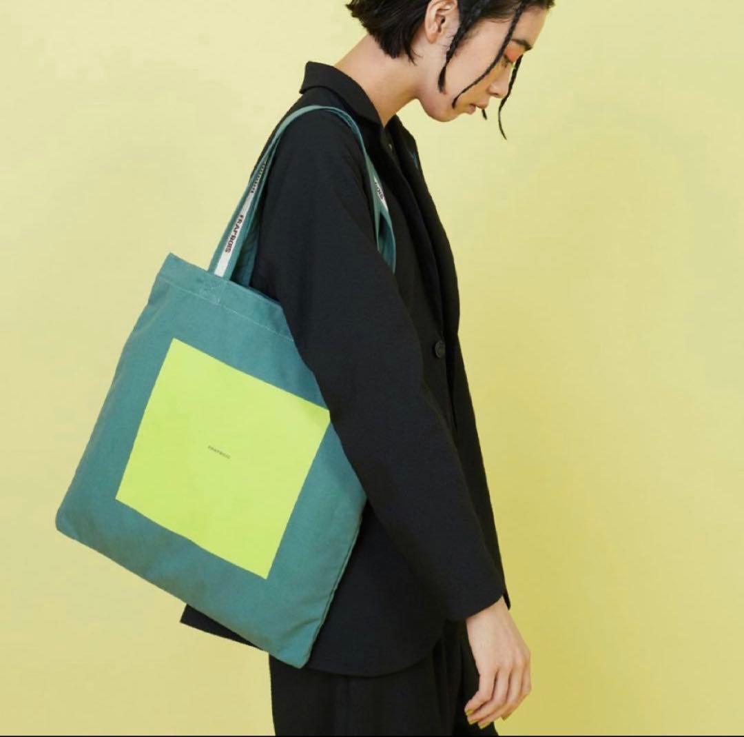 FRAPBOIS フラボワ ロゴトートバッグ グリーン — image 4