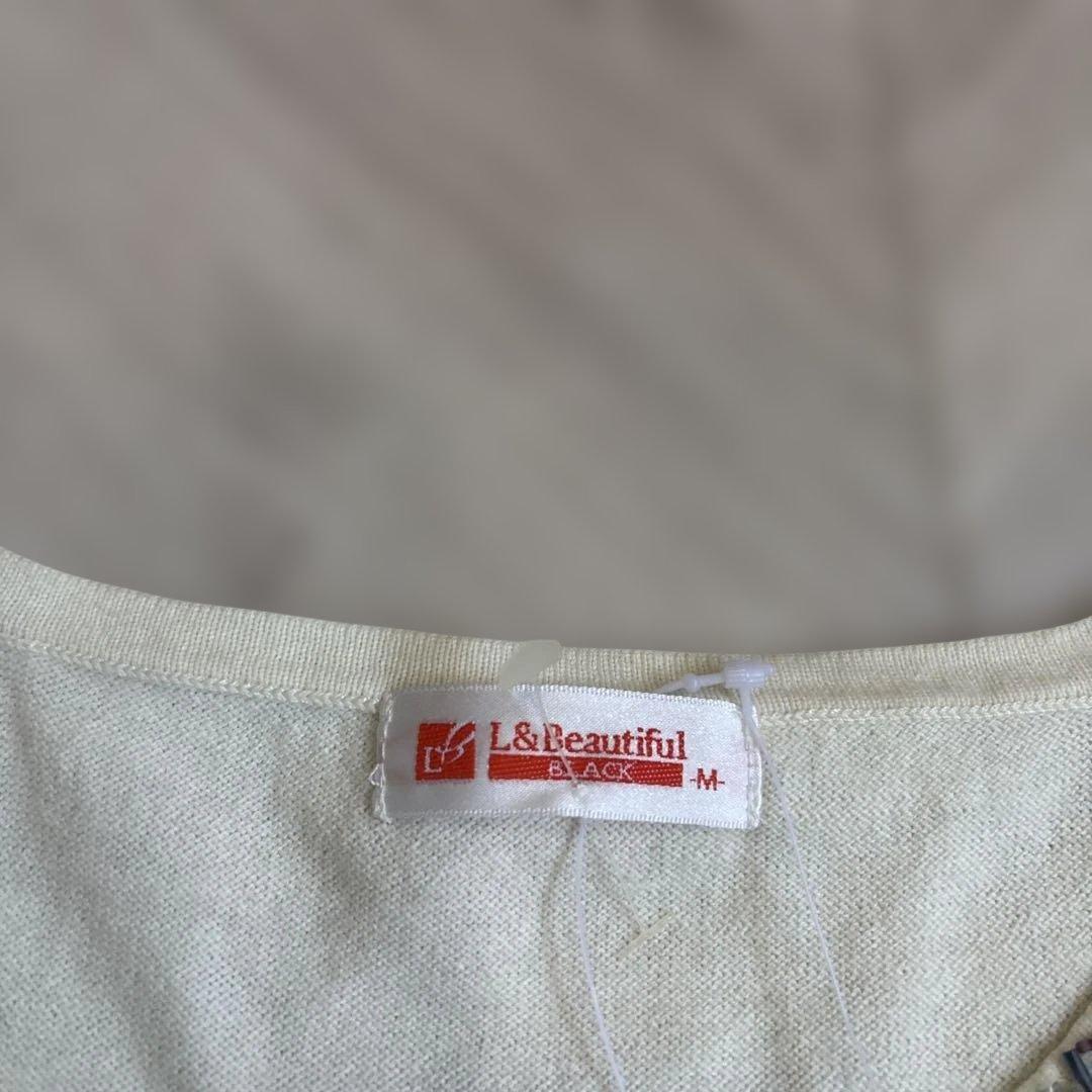 L&Beautiful ビーズ装飾 白 【M】新品未使用　ホワイト　ビーズ　定番 — image 2