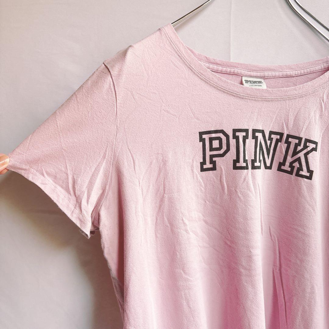 PINK ヴィクトリアシークレット カレッジロゴTシャツ ピンク L — image 2