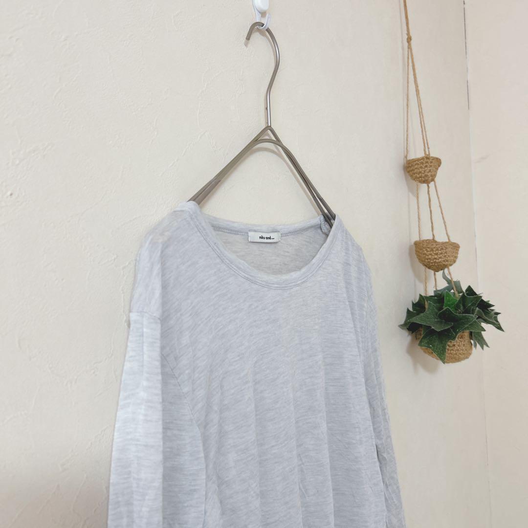 niko and... ニコアンド ロングTシャツ 薄手 ルーズ袖 ライトグレー — image 5