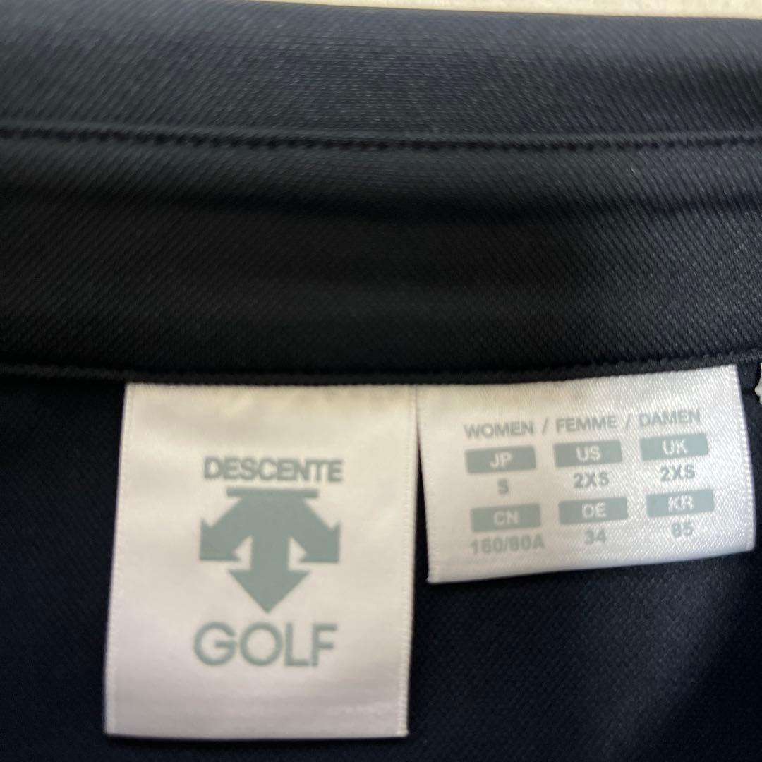 DESCENTE GOLF レディース　ノースリーブポロシャツ　新品　ブラック系 — image 5