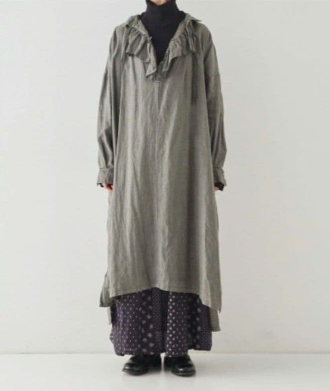 nest Robe ネストローブ　天然染めラッフルスモックドレスリネンワンピース — image 3
