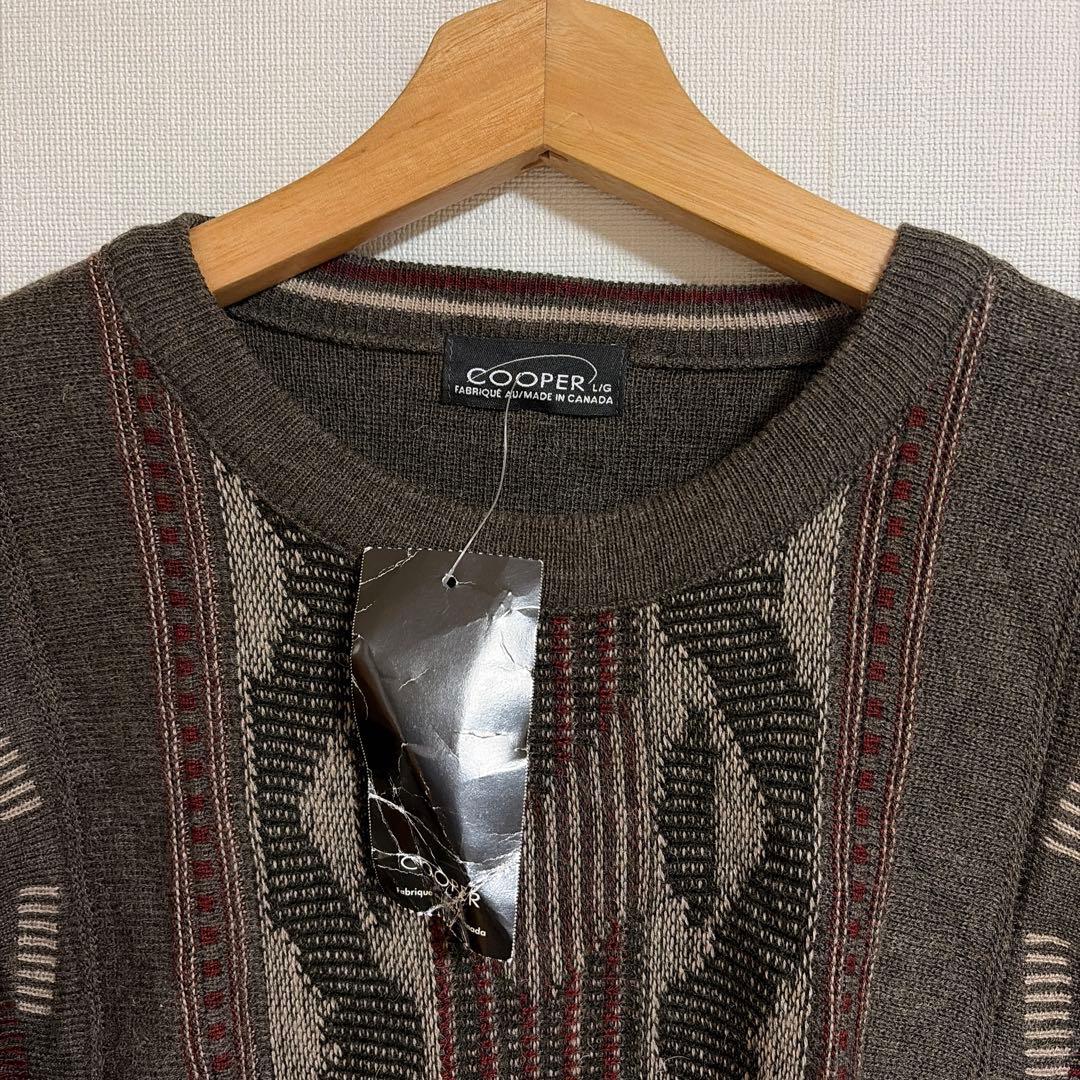 ⭐︎COOPER クーパー　カナダ製　総柄ニットプルオーバー — image 2