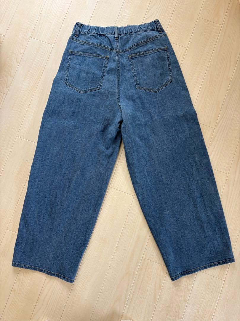 【美品】しまむら SEASON REASON 夏用デニム コクーンパンツ L — image 2