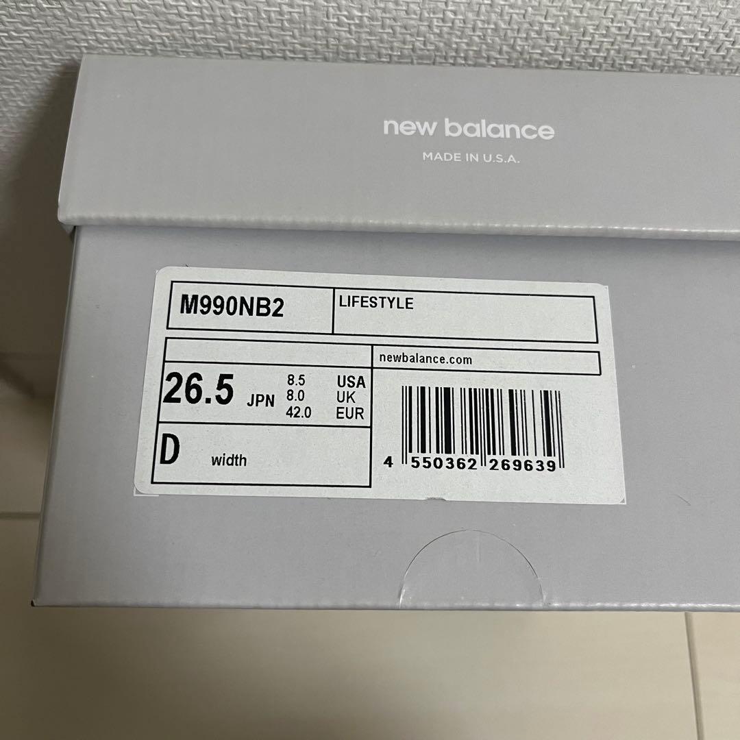 NEW BALANCE m990nb2 26.5cm D — image 4