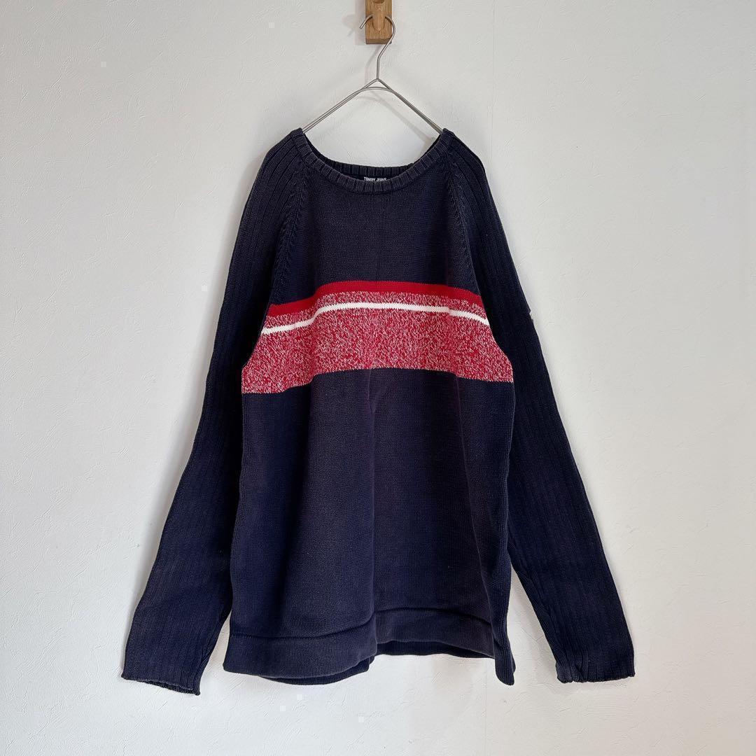 【TOMMY JEANS】　バイカラー　デザインニットプルオーバー　洗える — image 2