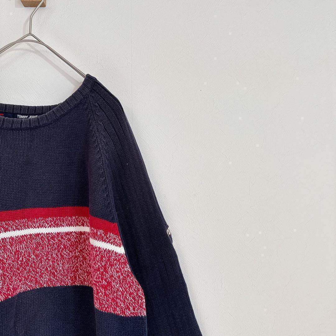 【TOMMY JEANS】　バイカラー　デザインニットプルオーバー　洗える — image 4