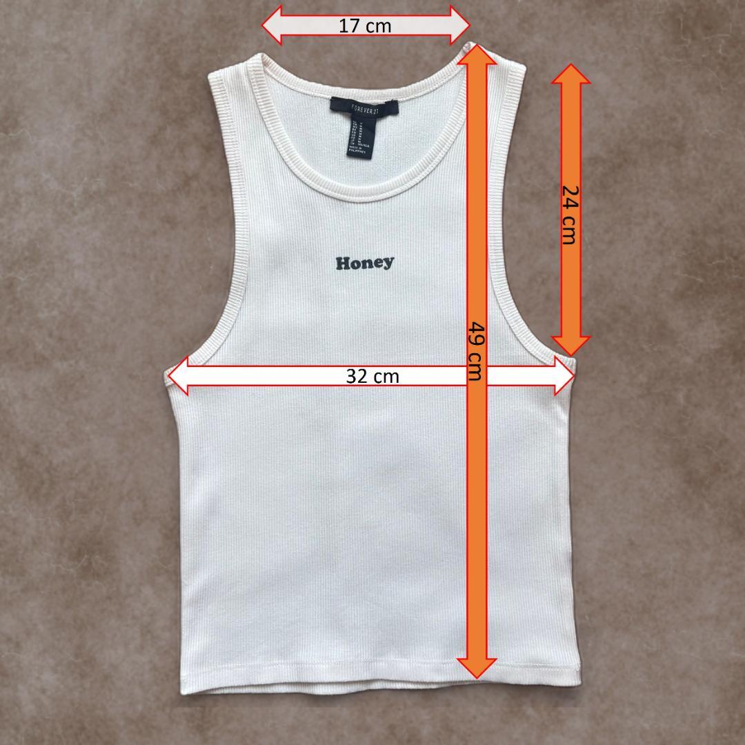 【美品・春夏◎】FOREVER 21 Honeyロゴ入り リブタンクトップ — image 2