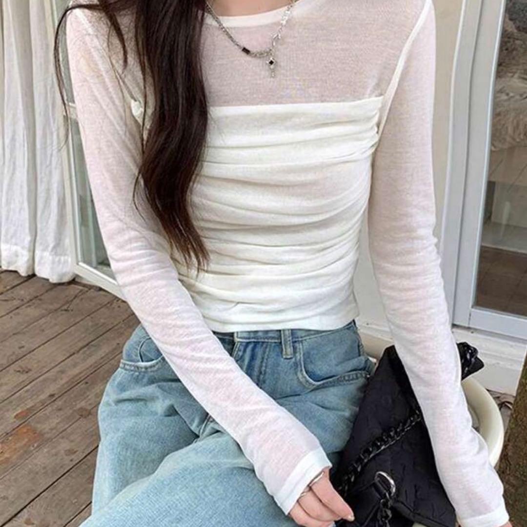 SHEIN トップス ホワイト レディース Mサイズ — image 3