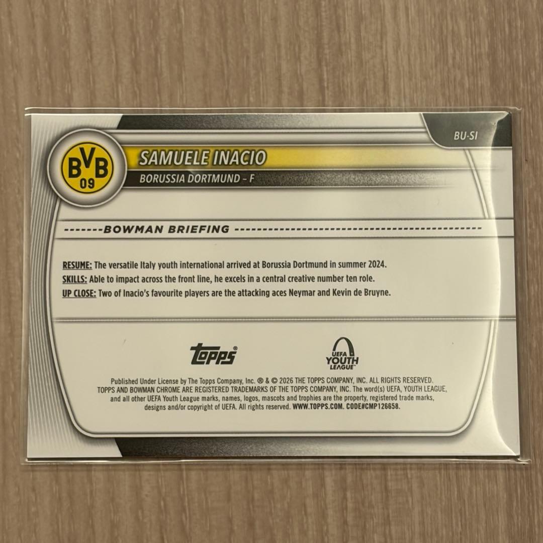 Topps Chrome Samuele Inacio 1st Bowman — image 2