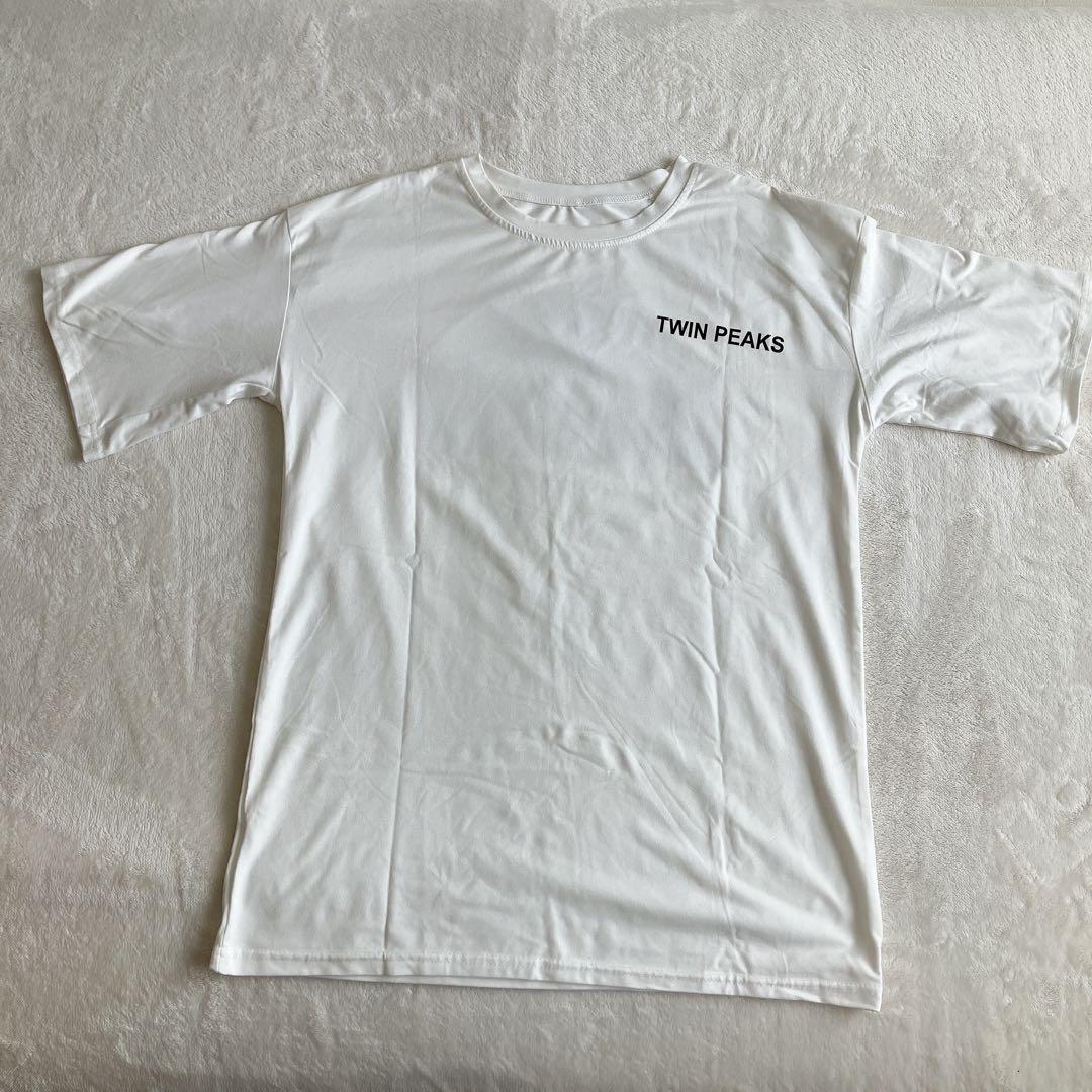バックプリント Tシャツ ホワイト ロゴT Lサイズ ビッグシルエット ゆるだぼ — image 2