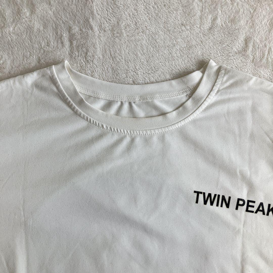 バックプリント Tシャツ ホワイト ロゴT Lサイズ ビッグシルエット ゆるだぼ — image 3