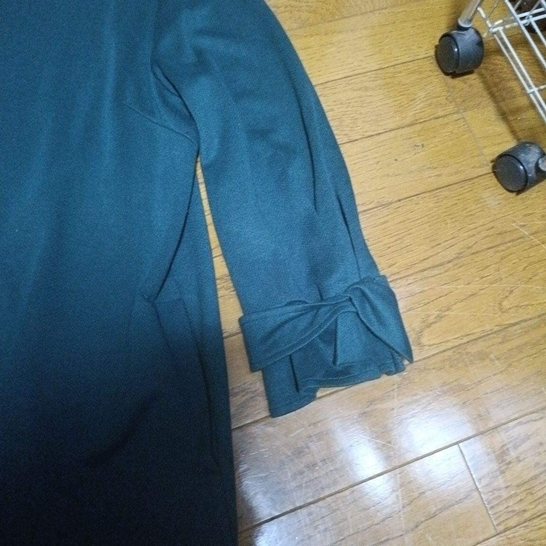 期間お値下げ！Brillage 長袖 チュニック 深緑 LLサイズ リボン袖 — image 4