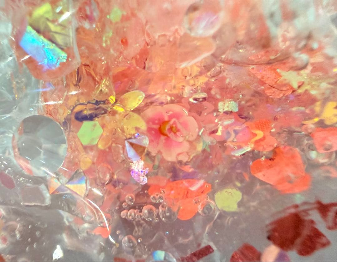 JammyJem Squishy キラキラ先生　クリアピンク　花オイル — image 4