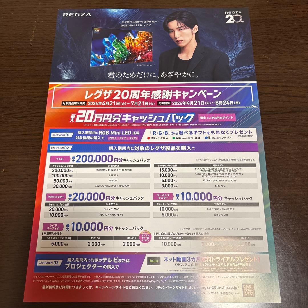 REGZA 目黒蓮さん　2026/春夏　総合カタログ&キャンペーンチラシ　計６点 — image 4
