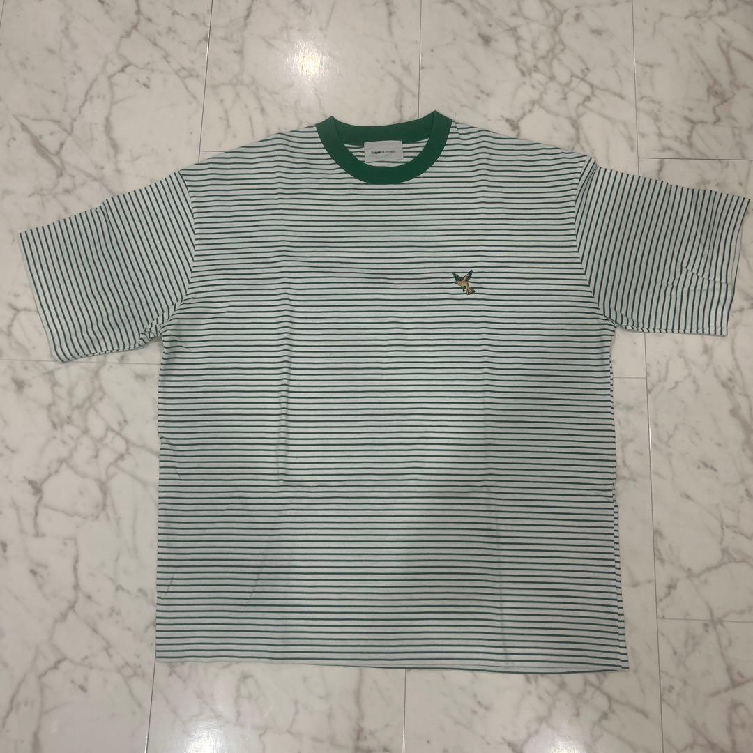 EMMA CLOTHES　緑　ボーダーT 半袖 S M — image 2