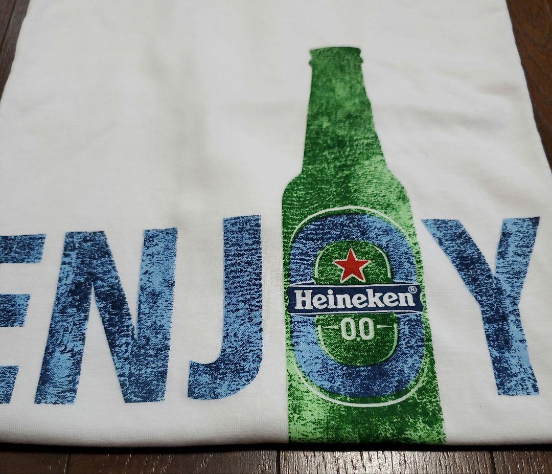 ◇Heineken Tシャツ◇ホワイト◇ENJOY◇Lサイズ◇綿100%◇ — image 2
