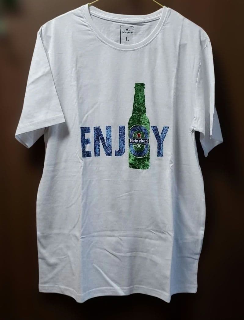 ◇Heineken Tシャツ◇ホワイト◇ENJOY◇Lサイズ◇綿100%◇ — image 3