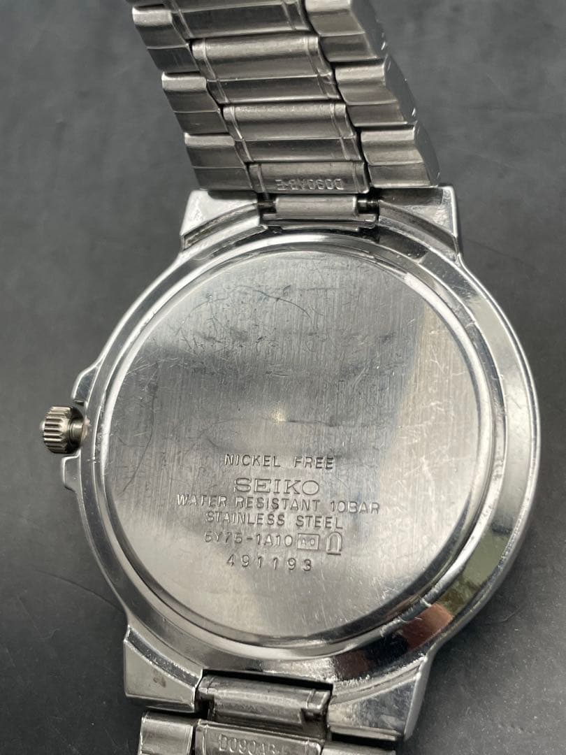 【ソーラー稼働品、電池交換済、ヴィンテージ】セイコー　5Y75-1A1O 希少品 — image 5