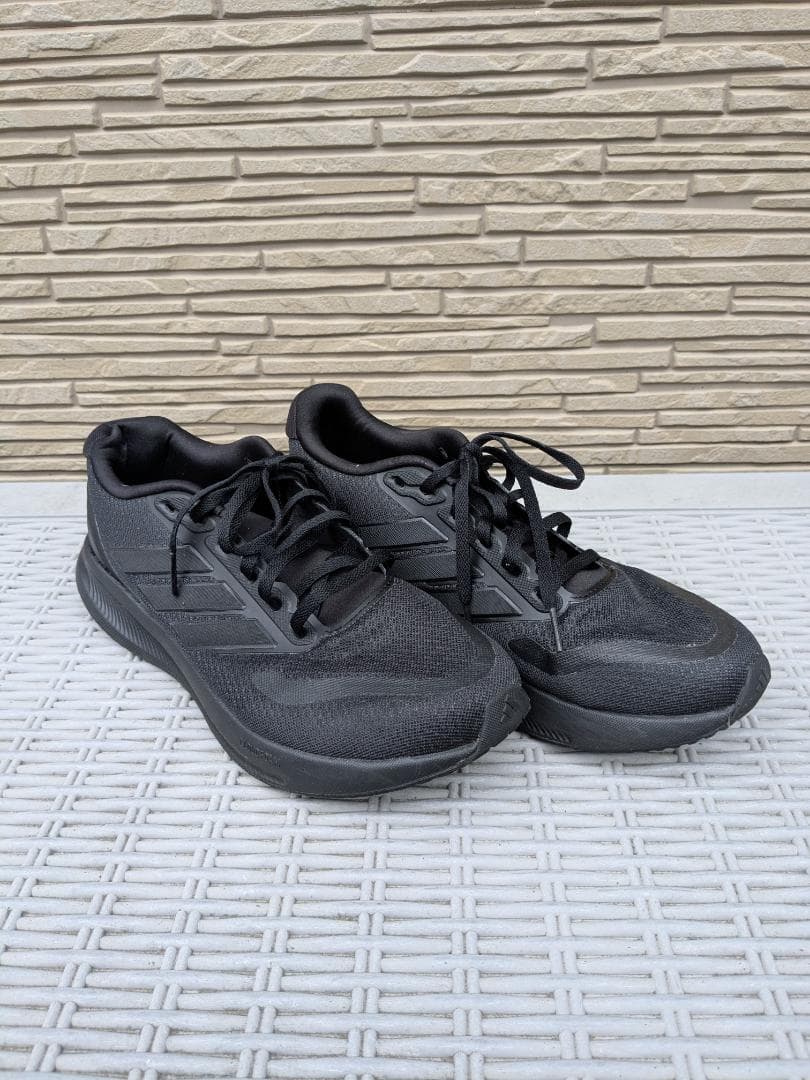 【26.5cm】Adidas RUNFALCON 5 WIDE BLK — image 3