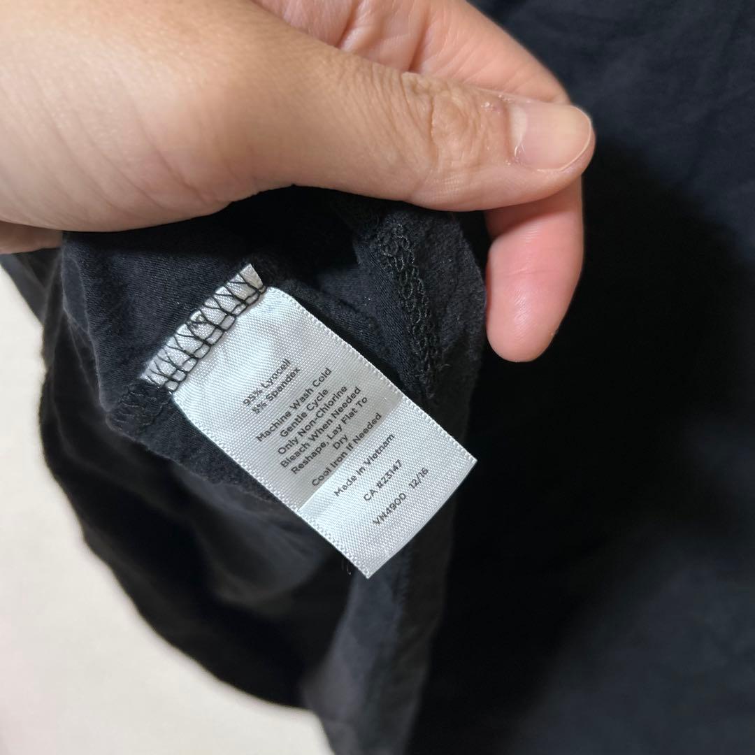 TALBOTS タルボット　ブラック 五分袖 Tシャツ L フリル袖　デート — image 4