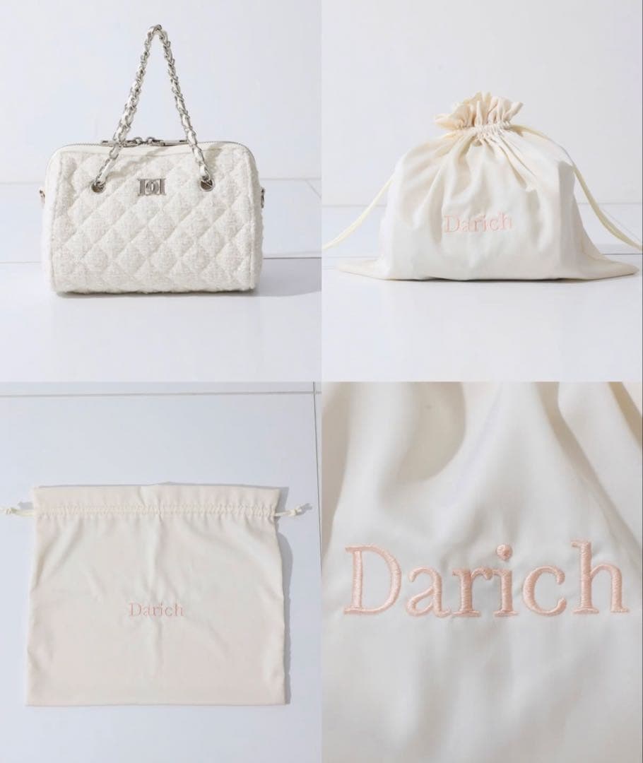 Darich ノベルティ キルティングツイードミニボストンバッグ — image 3