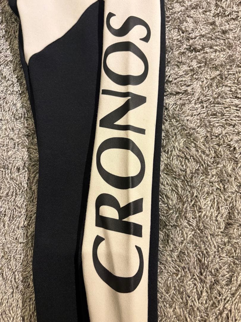 CRONOS スウェットパンツ ブラック×ホワイト Lサイズ — image 2