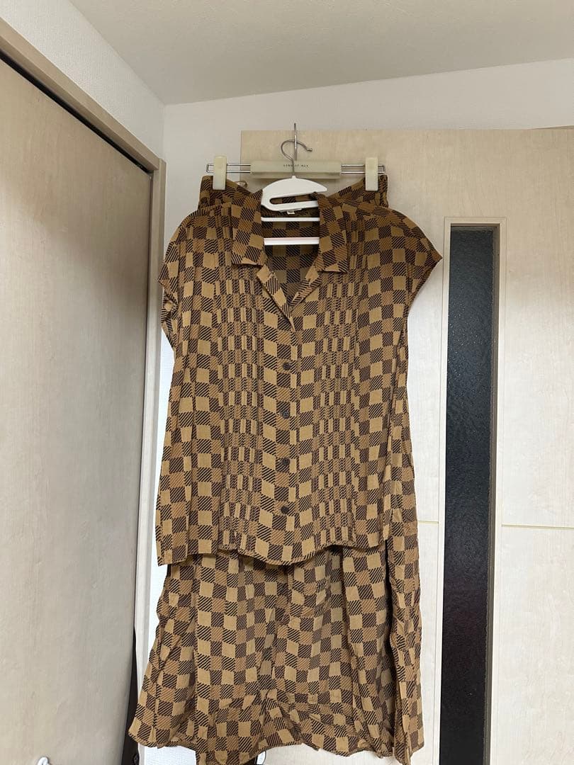 MOUSSY PIN TUCK CHECK BROUSE セットアップ — image 3