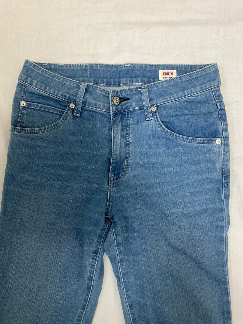 【EDWIN】COOL テーパード クロップドデニムパンツ S ストレッチ — image 2