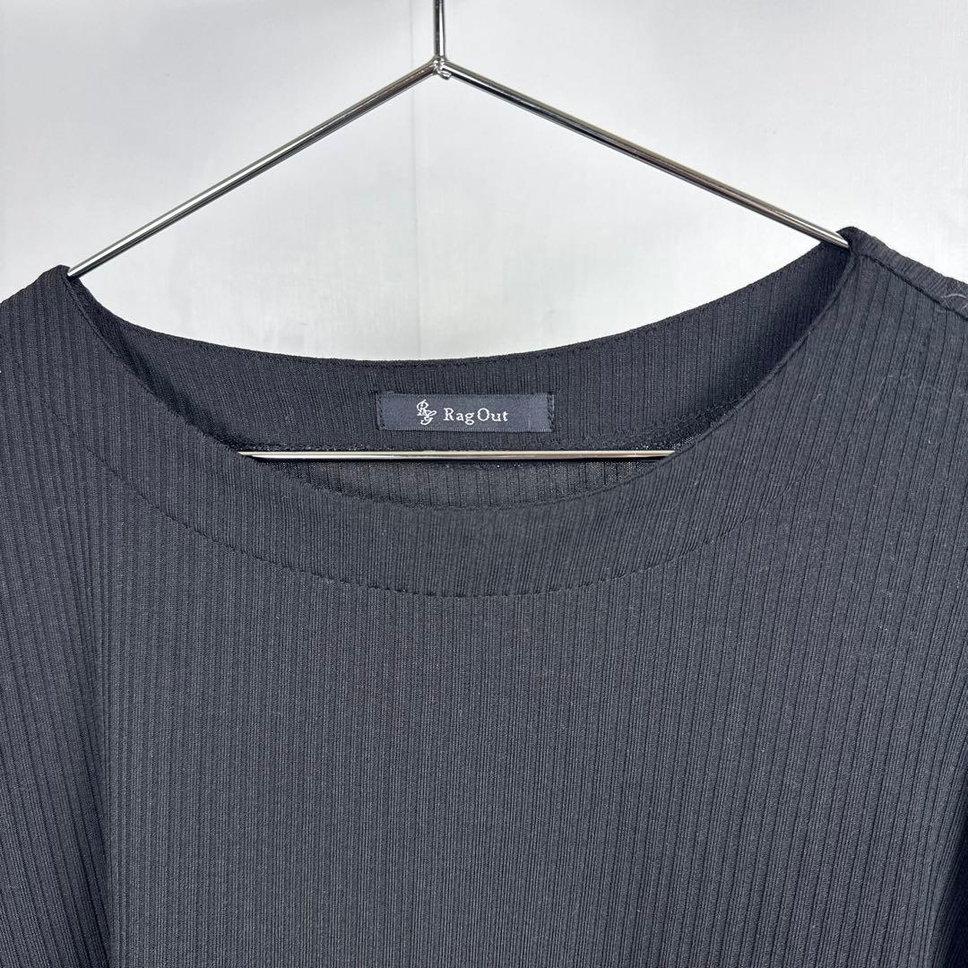 Rag Out ラグアウト 黒 ドット チュニック L 七分袖 洗える 春秋 — image 5