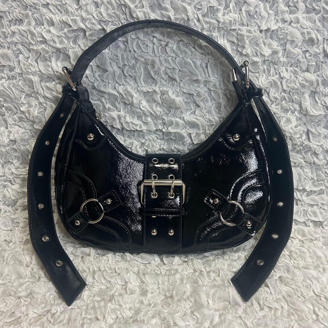 Y2K Studded Leather Shoulder Hand Bag — image 2
