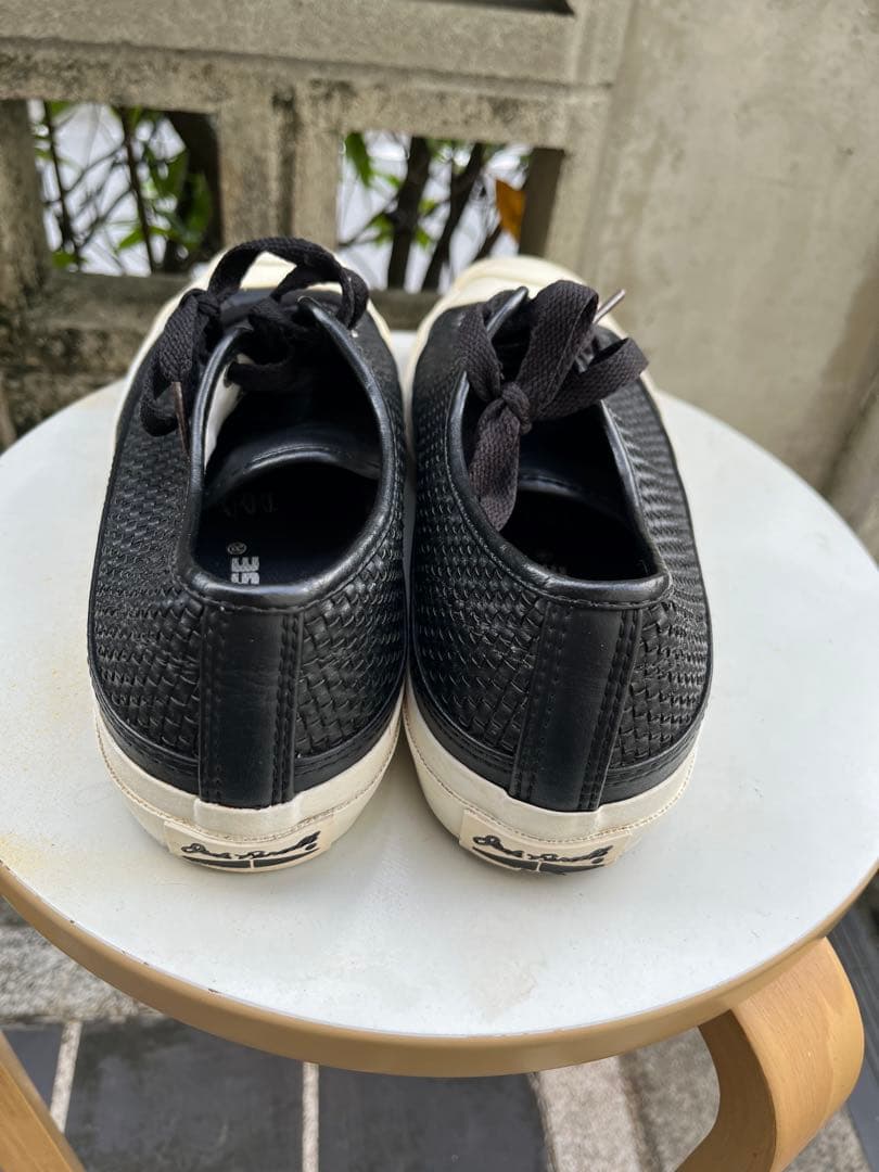 Converse Jack Purcell ブラックレザー編み込み スニーカー — image 3
