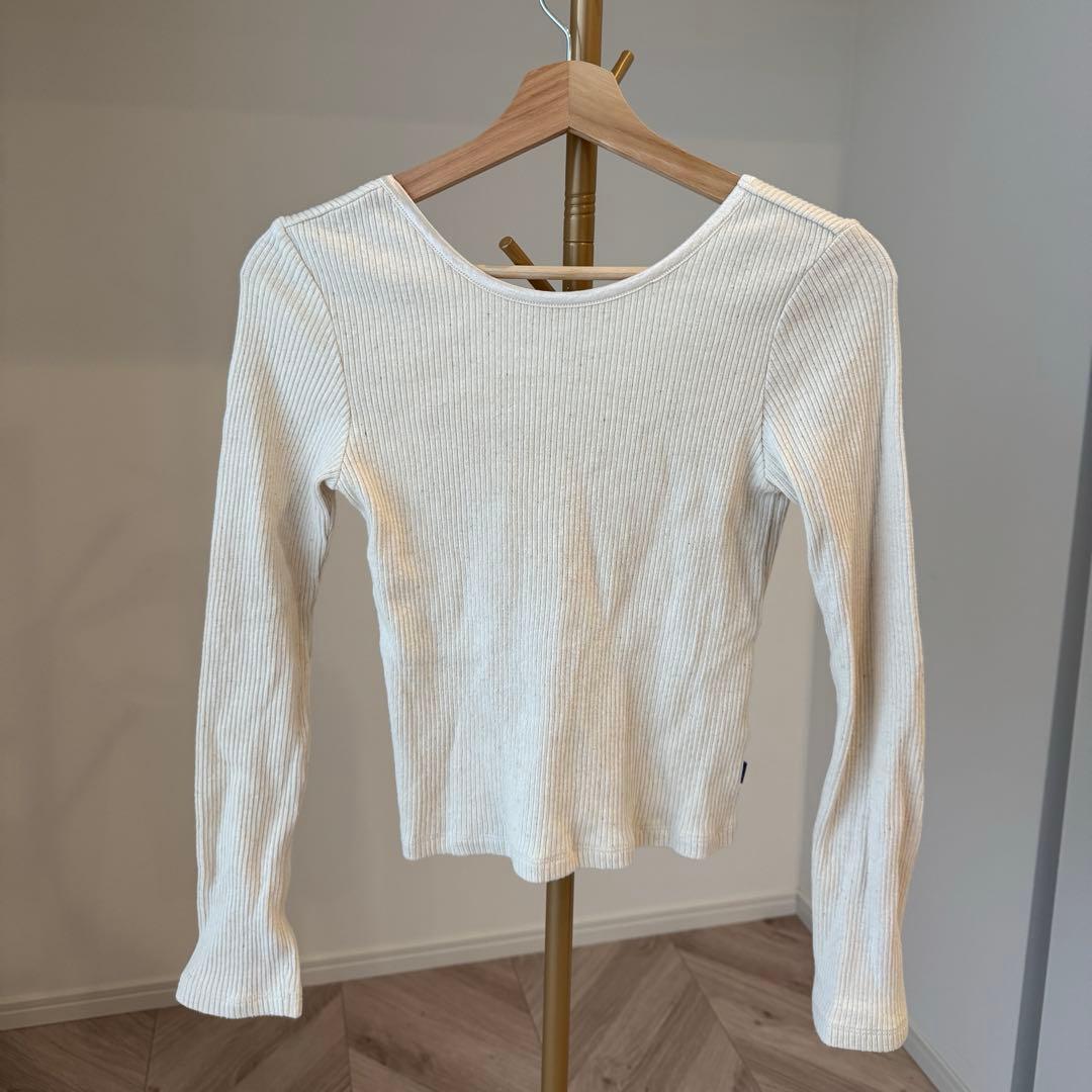 ♡Sea Room lynn♡リブ長袖カットソー ホワイト FREE — image 2
