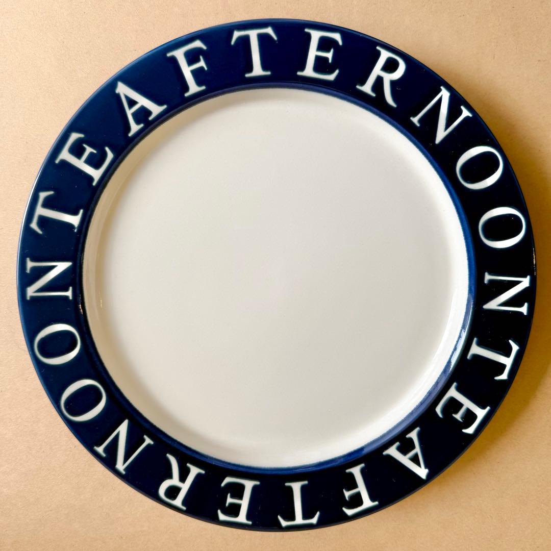 【新品】 Afternoon Tea 大皿 ロゴ プレート 2枚セット ネイビー — image 2