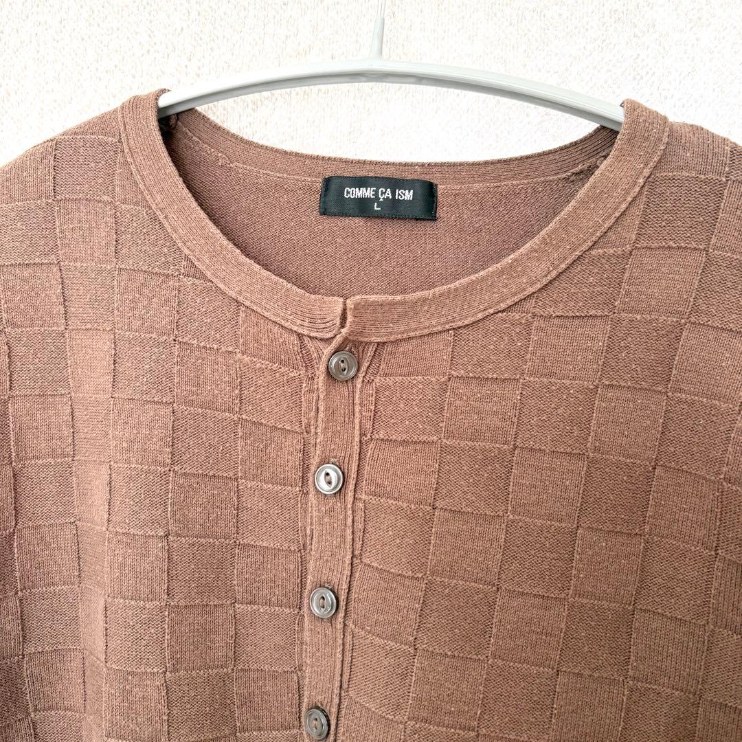 美品✦COMME CA ISM コットンニットセーター L ブラウン — image 3
