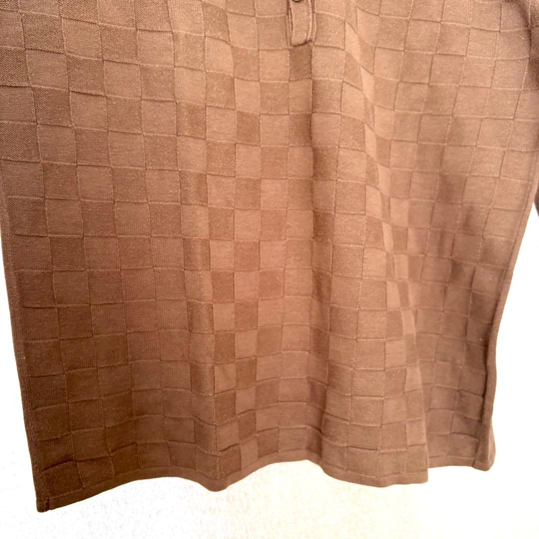 美品✦COMME CA ISM コットンニットセーター L ブラウン — image 4