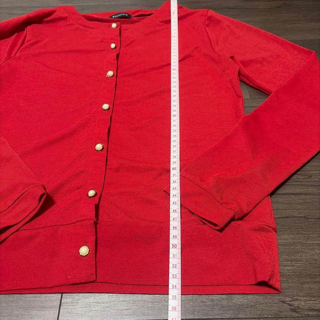 長袖カーディガン　Mサイズ　レッド — image 5