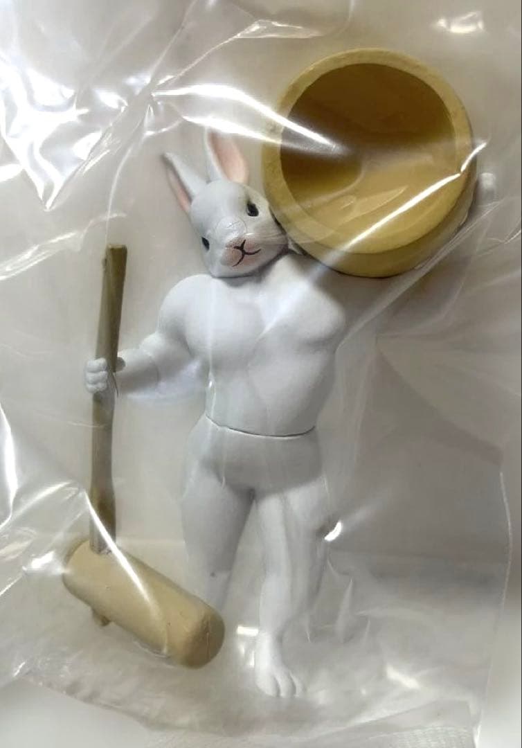 うさぎの餅つきんにく マスコット フィギュア 『臼もちうさぎ』 — image 3