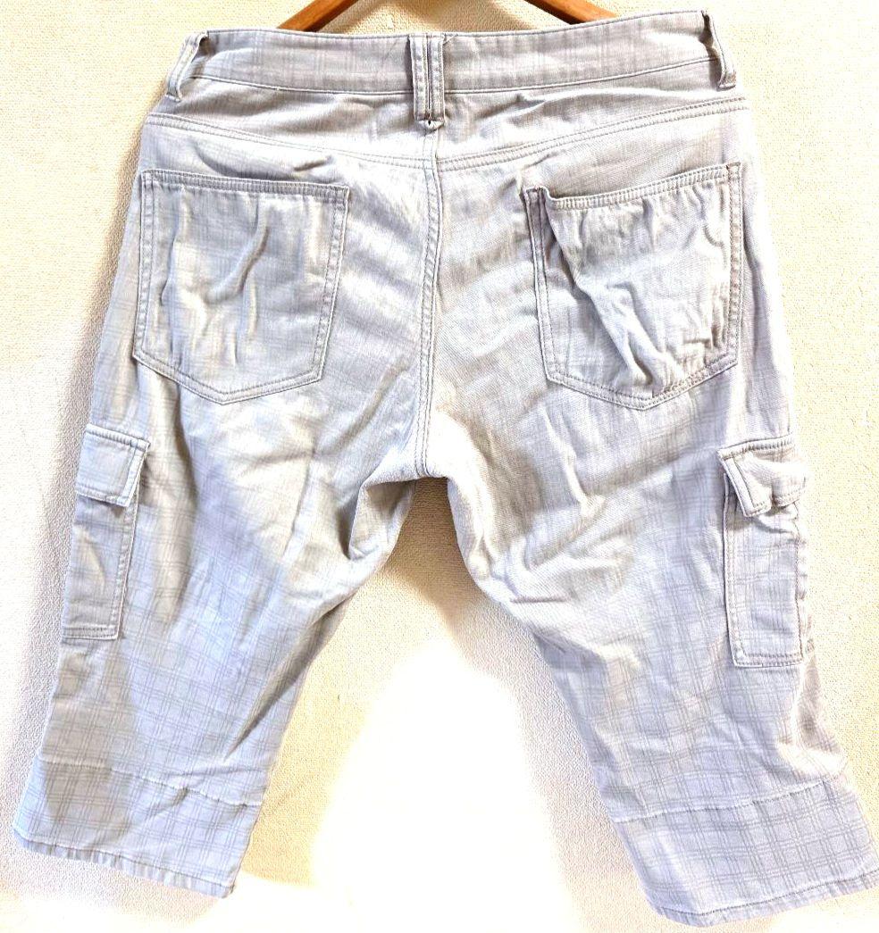 【セマンティックデザイン】クロップドカーゴパンツ M ベージュ チェック — image 2