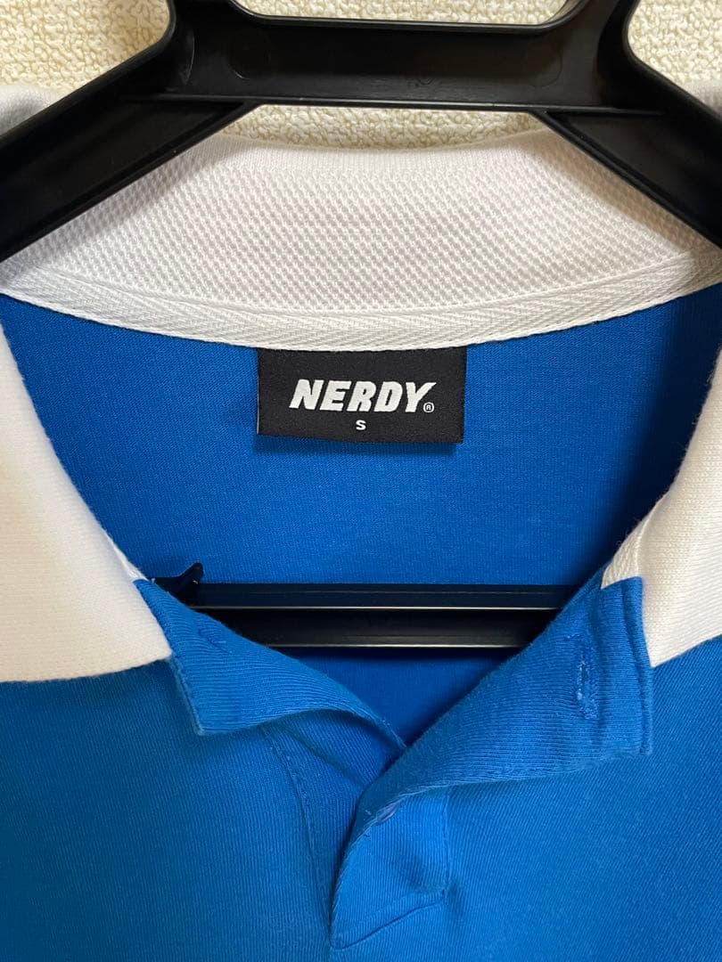 NERDY ポロシャツ ブルー イエロー 長袖　メンズ — image 4