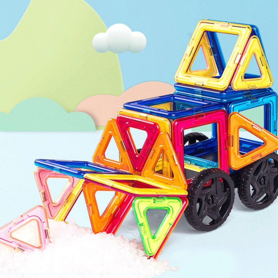 マグネットブロック 60ピース 車輪付き 中号 知育玩具 3歳以上 磁石ブロック — image 3
