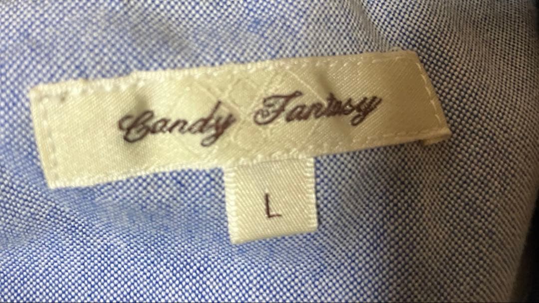 Candy Fantasy 長袖シャツ ブルー ドット柄 Lサイズ — image 2