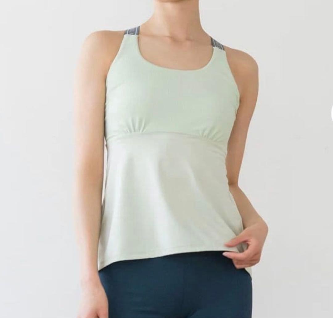 SUKALA ベーシックバックフレアタンクトップ ライトグリーン S — image 2