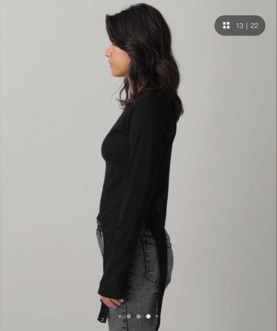 【1度のみ着用 FOREVER21】2way ガーターベルトカットソー ブラック — image 4