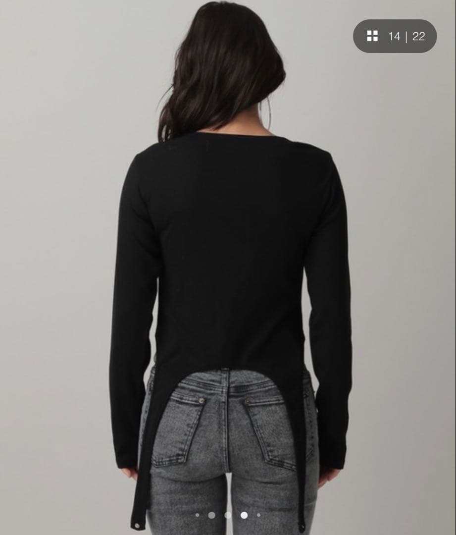 【1度のみ着用 FOREVER21】2way ガーターベルトカットソー ブラック — image 5