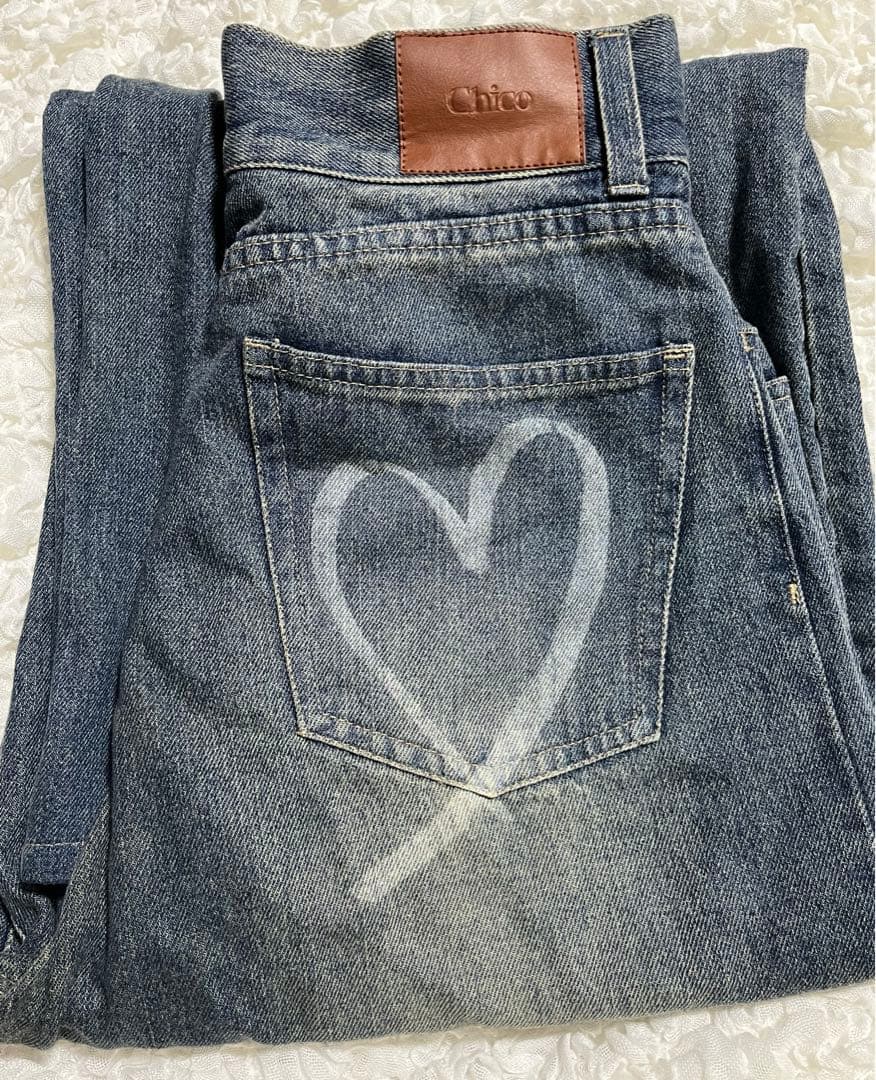 chico ハートプリントボックス　デニムパンツ — image 2