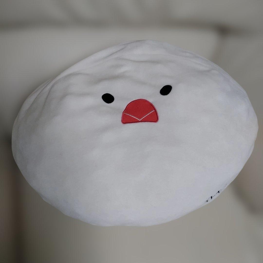 【廃盤希少品】白文鳥ぬいぐるみ　もちふわラウンドクッション　さくらとぶんた — image 3