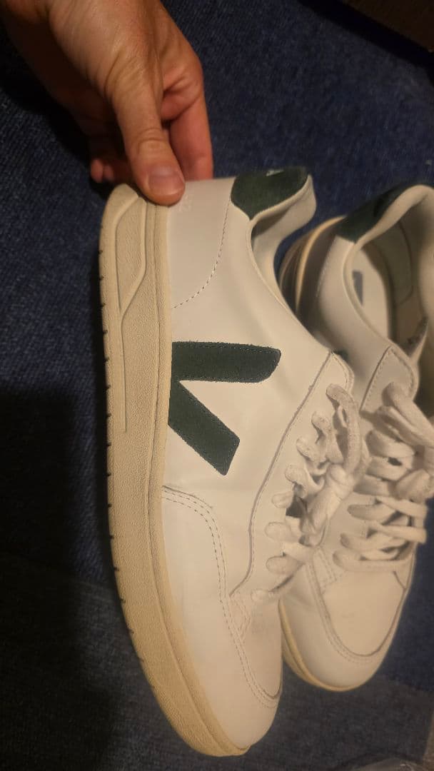 VEJA V-12 ホワイト×グリーン EUR43 JP28cm — image 3