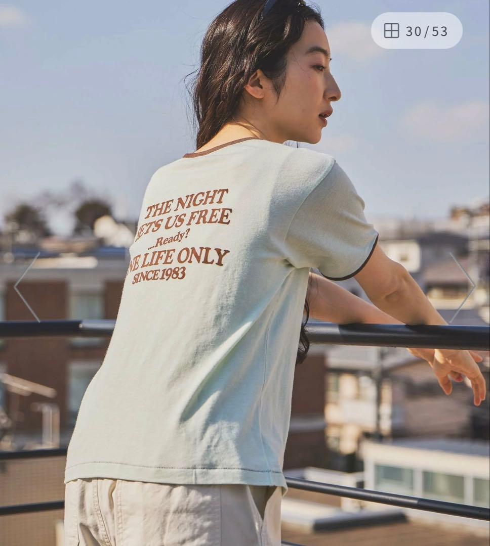 niko and... ロゴプリント 半袖Tシャツ　今季　リンガーTシャツ — image 2